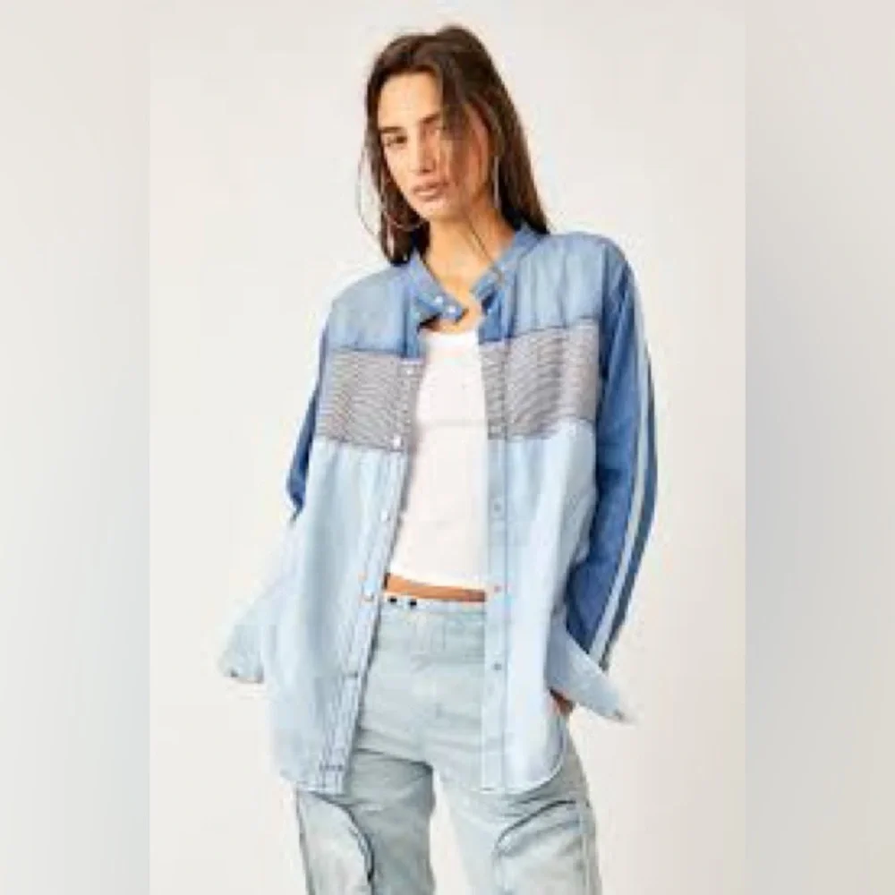 NWT We the Free Moto Colorblock shirt - Picture 3 of 10